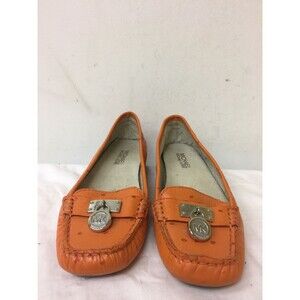 MICHAEL KORS Women'Casual Leather Flats "Croco" pattern Loafers size 6 M